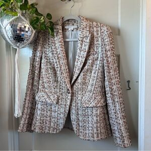 Veronica Beard Textured Tweed Blazer Jacket